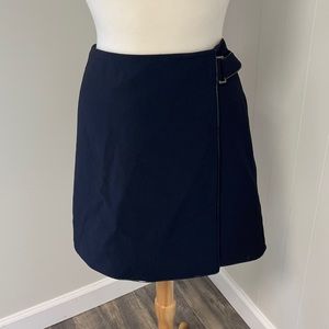 WHBM Toggle Flap Side Tie Black Work Skirt - NWT